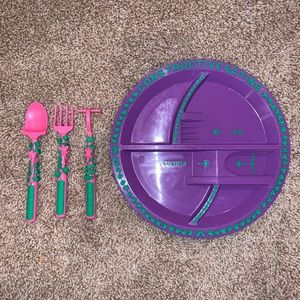 Constructive Eating Plate & Utensils